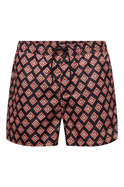 Only & Sons Elastischer Bund, Tunnelzug und Gesäßtasche der Badehose TED Bade-Şortlar