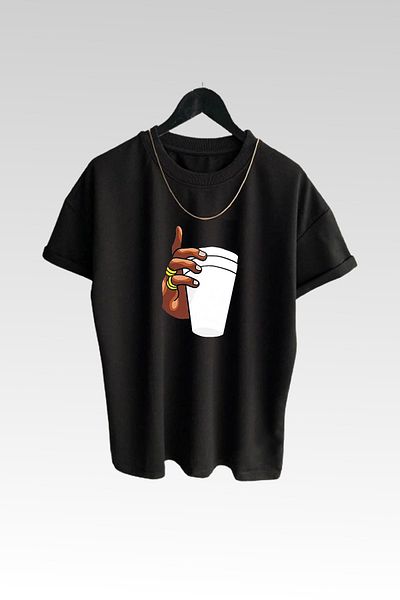 MODAGEN Ανδρικό μπλουζάκι Oversize 100% Cotton Cup Printed