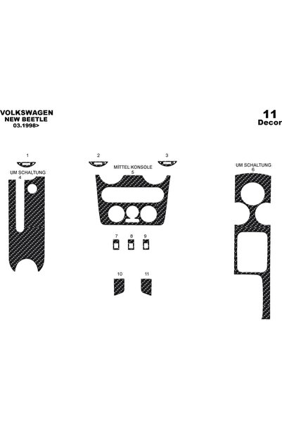 meriç cockpit design ميريتش ®   فولكس واجن نيو بيتل أمامي توربيدو مطلي بالكرب...