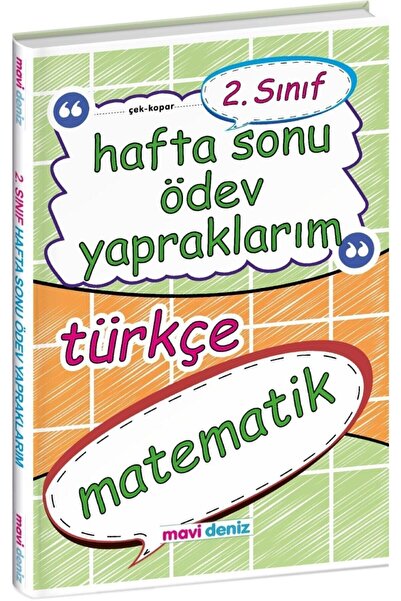 Mavi Deniz Yayınları 2. Sınıf Türkçe Hafta Sonu Ödev Yapraklarım / Kolektif /...