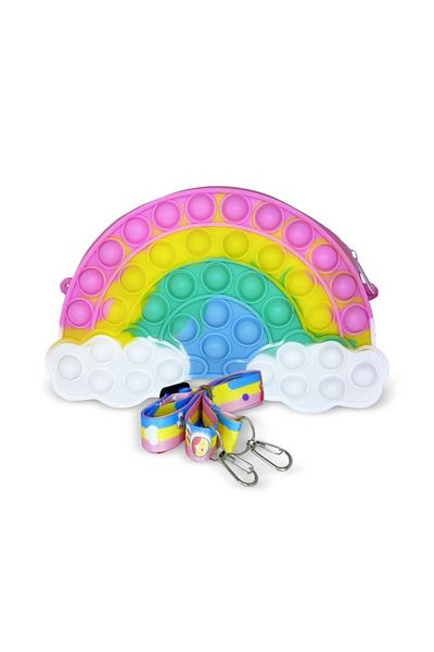 Ogi Mogi Toys Umhängetasche aus Silikon mit Regenbogenmuster