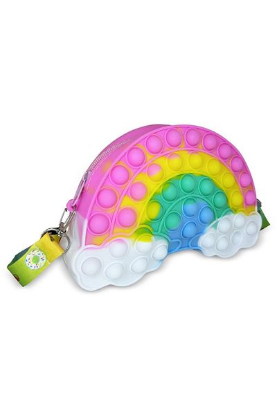 Ogi Mogi Toys Umhängetasche aus Silikon mit Regenbogenmuster