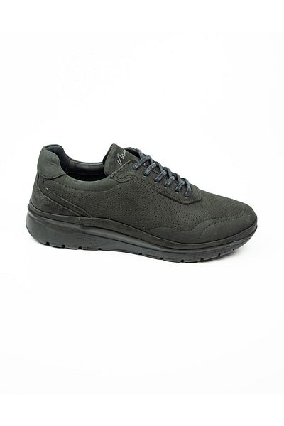 MARCOMEN 17178 Black Nubuck Leather Men's Casual Shoes