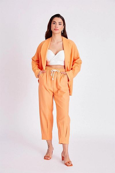 Lady Pixie Women's Pleated Leg - Elastic Waist Trousers