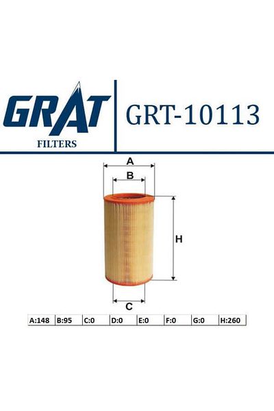 GRAT Bravo 10113 Air Filter - 1.4 Tjet, 1.6 Dmtj, 2.0 Dmtj
