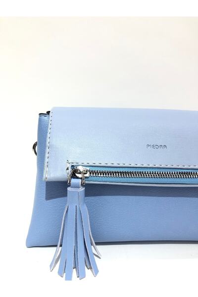 Piedra Синя функціональна жіноча сумка з кришкою та блискавкою