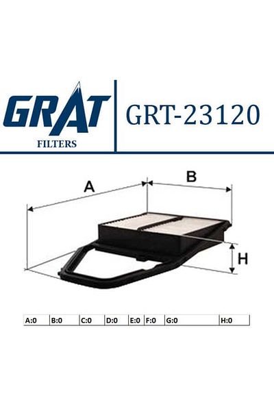 GRAT 23120 Air Filter - Civic 01-06, 1.4 1.6 1.7, Vtec 2.0 Type-R Compatibili
