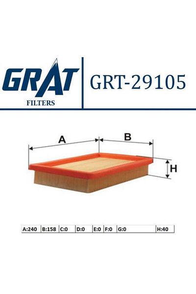 GRAT 29105 Mazda 323 Famılıa 95-1.8 16V Air Filter