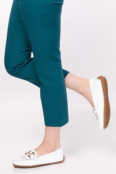 Gondol Loafer flexibil, ușor și confortabil, piele de căprioară, Sw.755 - alb - 42