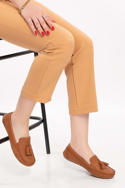 Gondol Piele naturală piele intoarsa flexibil usor confortabil Mocasnic Gel.2001 - Maro - 38
