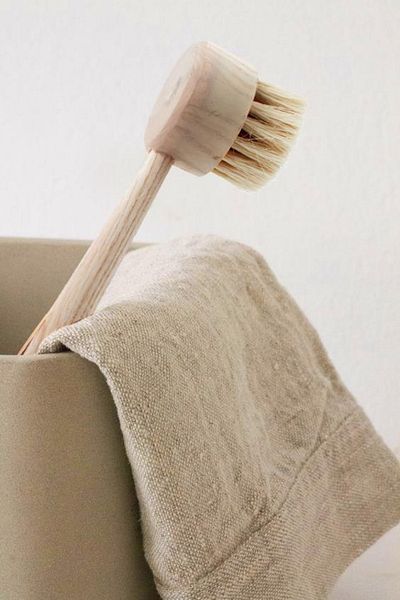 Beige & Stone Wooden Multi-Purpose Dish Brush