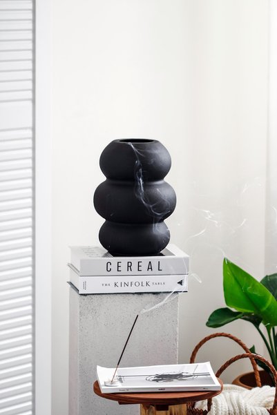 Beige & Stone Obiect decorativ vază antracit Basel