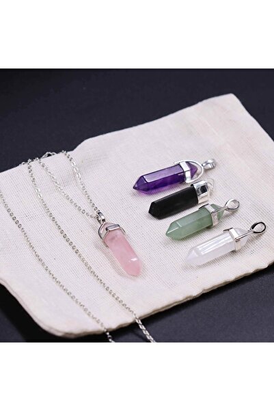 MYTAKIAĞACIMFH قلادة من حجر الكوارتز والكريستال الوردي والجمشت والافينتورين و...