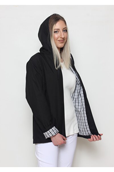 Cottoncool Women's Black Waterproof Raincoat Windbreaker