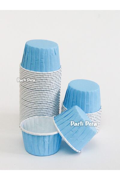 parti pera Muffin Cupcake Kek Kapsülü Mavi Renk 15 Adet