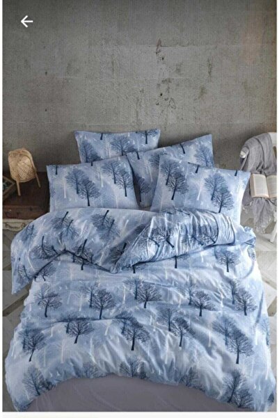 Sheri Home Tekstil Cotton Gri Ağaç Çift Kişilik Nevresim Seti Takımı Sheri9488