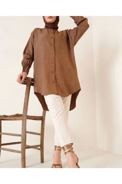 YILMAZBARMAZ Γυναικείο λινό πουκάμισο με λαβή