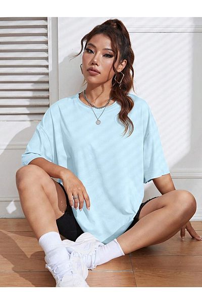 mercoledi Plain Basic Unisex Oversize Salas Tricou Boyfriend