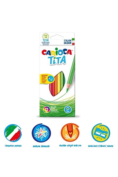 CARIOCA Kuru Boya Kalemi Tita - 12 Parça