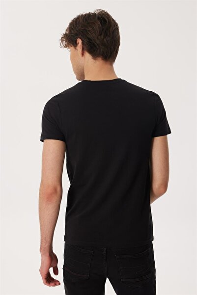 Lee Cooper Charles ανδρικό μπλουζάκι με μαύρο λαιμόκοψη