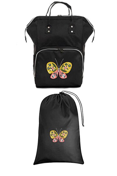 Babysi Anne Bebek Bakım Sırt Çantası Biberon Termoslu Sıvı Geçirmez Bebek Çan...