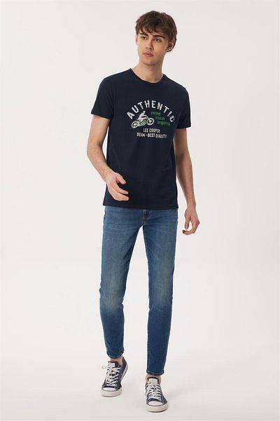 Lee Cooper Daniel мъжка тъмносиня тениска с О-образно деколте