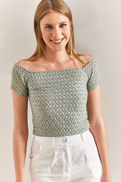 Bianco Lucci Дамска блуза с шарки с яка и мадона