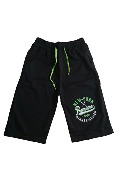 Tunngoo New York Boy's Casual Capri Shorts 9-10-11-12-13 Years Μαύρο P25150