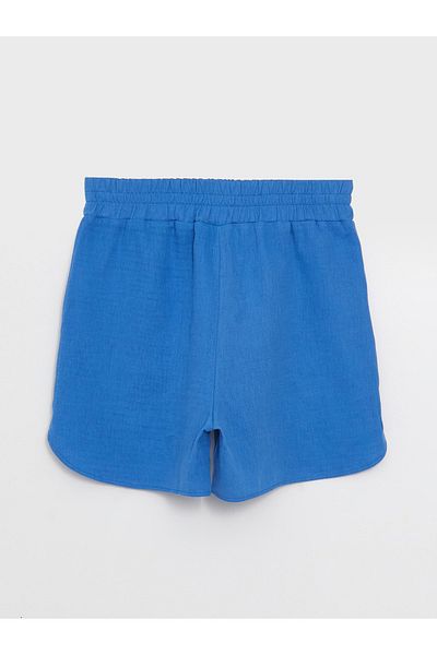 LC Waikiki Pantaloni scurți de damă cu aspect simplu de in, cu talie elastică