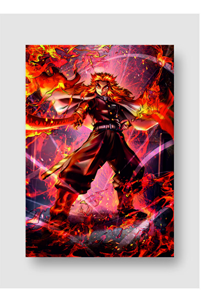 Demon Slayer Rengoku Anime Manga Poster - High Definition Hd Wall Poster
