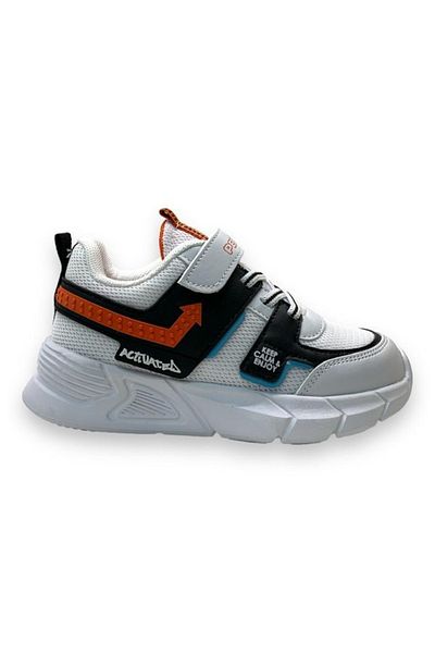 pepino Orthopedic Boy's White/black/orange Sneaker