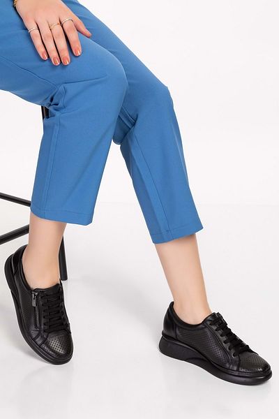 Gondol Pantofi de zi cu zi confortabili, cu fermoar, talpă anatomică din piele naturală Ndr.5500 - Negru - 42