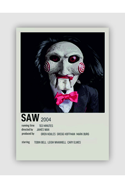 fırsatlar diyarı Saw Film Info Card Bilgi Kartı Duvar Posteri