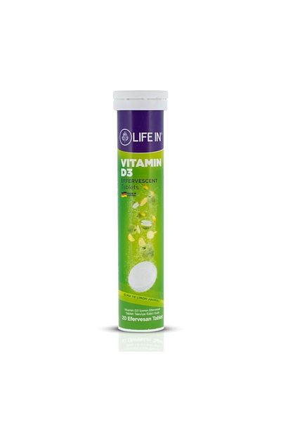 Life In Effervescent Vitamin D3 - 20 Tablets
