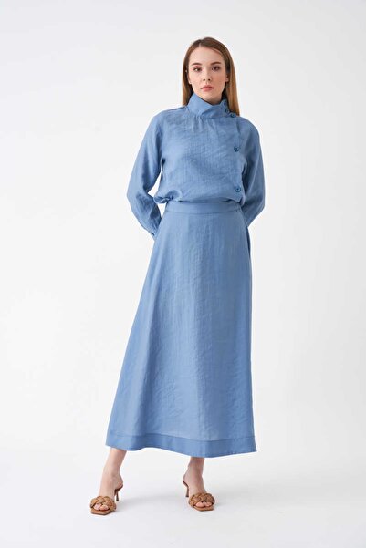 Mevra Molded Modal Skirt Indigo