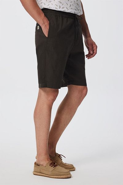 Lee Cooper Ανδρικό υφαντό σορτς χακί - Burf