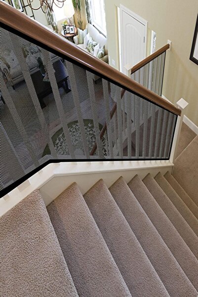 MasterCar Black Safety Door Children's Baby Stairs and Balcony Net Children's Safety Net Crib Circumference Net