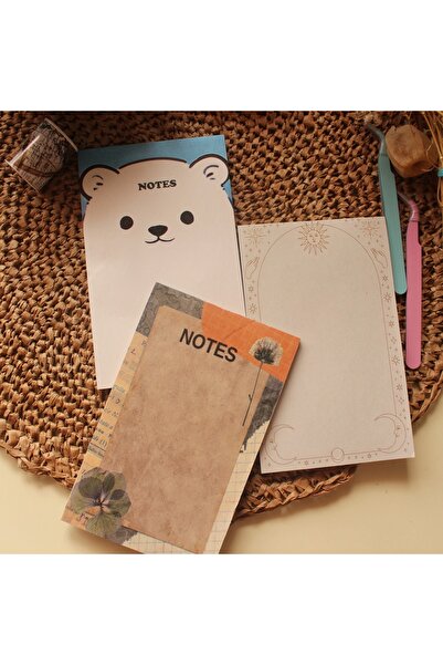 TRENDİN YOLU 3 Models Notepad Journal Special Design Bullet Journal Vintage N...
