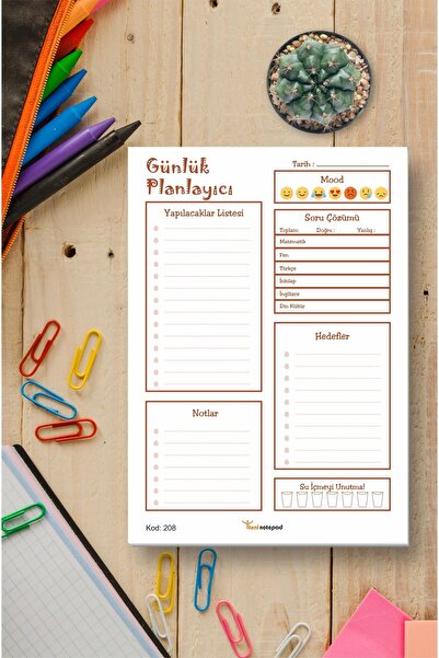 Tieni Blocnotes Planificator zilnic de cursuri, Planificator zilnic, 14x20cm,...