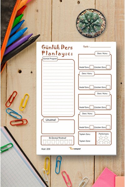 Tieni Blocnotes Planificator zilnic de lecții, Planificator zilnic, 14x20cm, ...