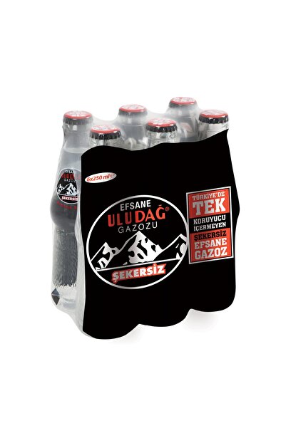 Uludağ Efsane Gazoz Şekersiz 250 Ml X 6 Adet