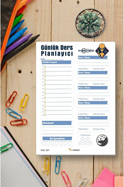 Tieni Blok za beleške, planer dnevnih lekcija, dnevni planer, 14x20cm, A5, 50...