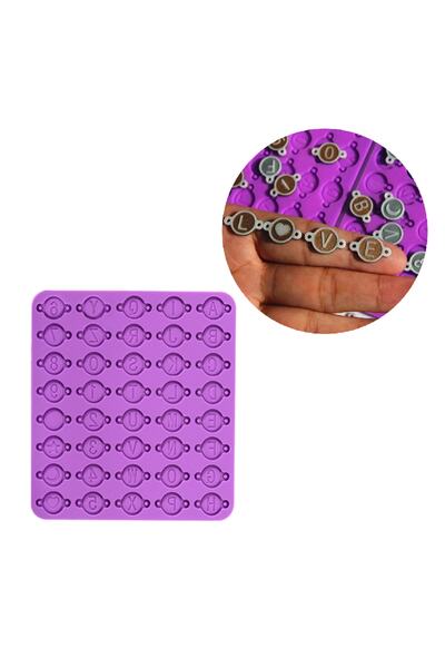 Getshop Alışveriş Pazarı Epoksi Bileklik Kolye Tespih Harf Pulu Kalıbı Gt-9435