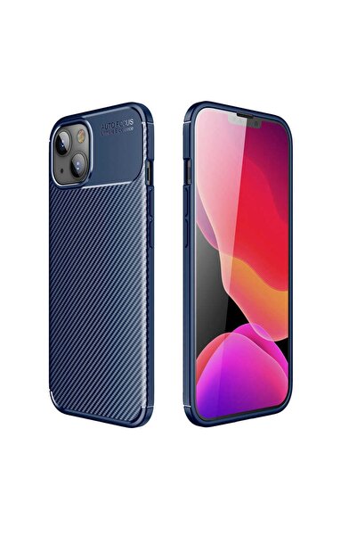 zore حافظة متوافقة مع هاتف Apple Iphone 13 Mini غطاء سيليكون زنجي (أزرق داكن)