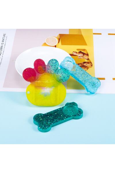 Getshop Alışveriş Pazarı Epoksi Silikon Kemik Resimlik Çerçeveli Ve Anahtarlık Kalıbı