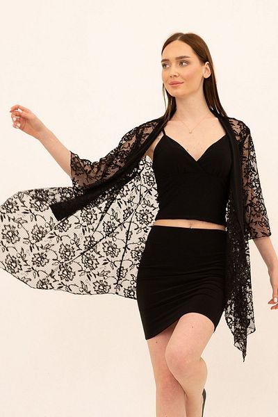 Laranor Black Lace Cardigan&kimono
