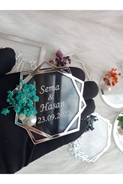 Bİ DÜNYA TASARIM 25 Adet Pleksi Magnet Söz Düğün Nişan Mevlüt Nikah Kına Sünn...
