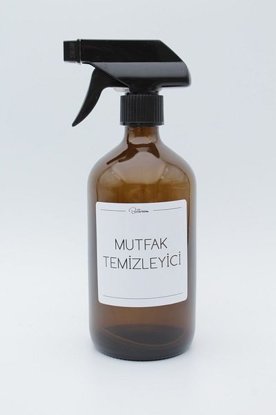 zezedesing Μπουκάλι Καθαριστικό Κουζίνας Amber Glass 500ml