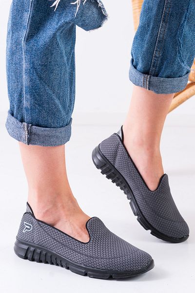 meko aksesuar Women's Smoked Orthopedic Sole Casual Shoes Ballerinas