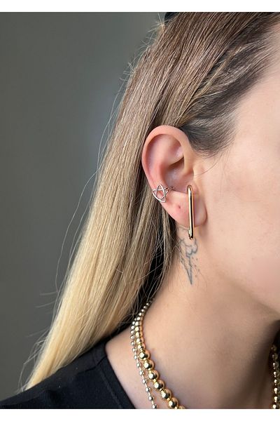 Lavian Accessories Gold Color U Letter Earcuff (pcs)
